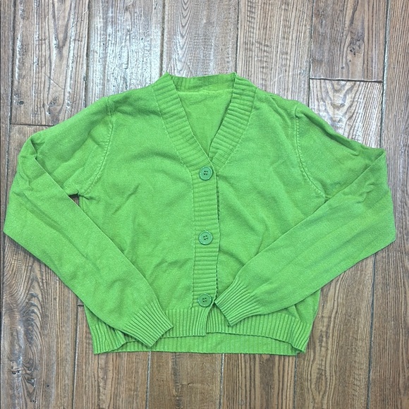 Sweaters - Green Button-Up Women's Sweater